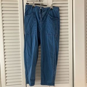 Madewell cotton wide leg pants 27